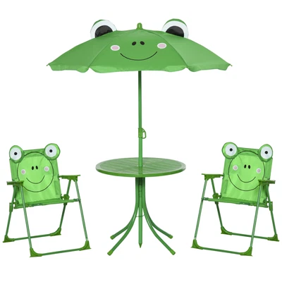 Portable Folding Patio Kids Picnic Table And Chairs Umbrella Stools BBQ Outdoor