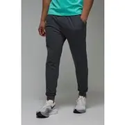 Mens Charcoal Man Active Stretch Tapered Jogger