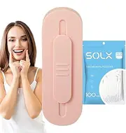 Flosser Storage Box - Travel Floss Professional Dispenser Automatic,Two-Way Floss Pick Dispenser, Floss Holder Reusable, 110 Floss Picks, For Oral Care