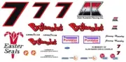 #7 Jimmy Hensley Bojangles 1/64th HO Scale Slot Car Decals