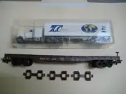 Marklin H0 Milwaukee Rd #57421 Flat Car with Truck Set from Marklin 4862 - LN