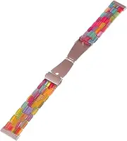 [RORPOIR] Resin Watch Strap for Versa3/sense Colorful Print Resin Wristband Waterproof Replacement Band Fine Craftsmanship Lightweight and Sweat Resistant