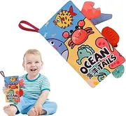 Baby Activity Book | Crinkly Jungle Book,Early Learning Sooth Toy, Touch and Feel Fabric Sensory Play Activities for Early Development