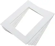 NUOBESTY White Picture Mats 25pcs 10 White Picture Frames White Core Picture Mats A3 Customized Paper Jam Photo Matting Mats