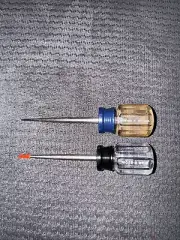 (2) Craftsman USA 41028 Scratch Awl Pick Rare Blue Double Line Logo & Black End