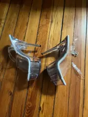 NEW 6" Pleaser Clear Silver Platform Stripper Pole Dancing High Heels Size 8