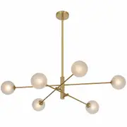 Altomark TFS 6LT PENDANT 6x6wG9max KIT D1050 H290 ROD:2*600+1*300 ANT GOLD/ FROST TEAR PATTERN