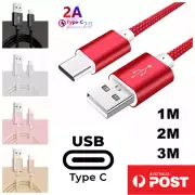 Braided USB C Type C to USB A Charger Cable Charging Data Cord For Android Apple