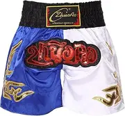 [FEESHOW] Mens Boxing Shorts Boxing Pants Fight Mauy Thai Shorts Kickboxing Training Fitness Gym Cage Clothing