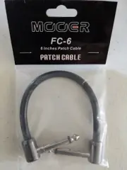 Mooer FC-6 1/4" mono 6" patch lead/cable, ang-ang