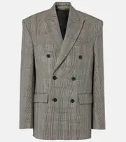 [Wardrobe.NYC] Wardrobe.NYC Prince of Wales checked wool blazer UK 4 grey