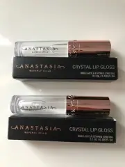 2pcs Anastasia Beverly Hills Crystal Clear Lip Gloss Deluxe Mini 3.1ml in GLASS