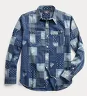 RRL Ralph Lauren Japanese Cotton Patchwork Workshirt-MEN- XXL ( Fits like L )
