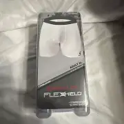 Mueller Flex Shield Compression Sliding Shorts Adult XL White Tagless NEW