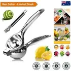 Manual Citrus Juicer with Lemon Zester - Portable Stainless Steel Kitchen Tool