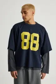 [Factorie] Factorie - Cropped Mesh Top - Navy blazer S/M NAVY BLAZER