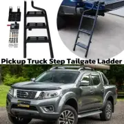 Pickup Truck Step Tailgate Ladder Fits For Nissan Navara D23 2014-2022 Black