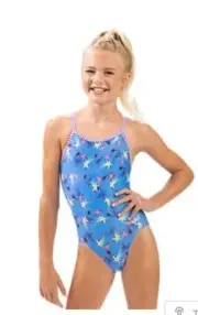 DOLFIN GIRLS UGLIES ONE PIECE SWIMSUIT Stargazer Blue Sz-12 NWtT