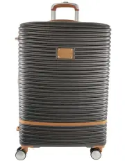 [PIERRE CARDIN] Classique 80cm Large Hard Shell Suitcase in Charcoal