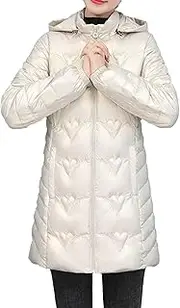 [Generic] Women's Slim Fit Jacket Lightweight Transitional Casual Jacket Softshell Jacket Quilted Coat with Hood