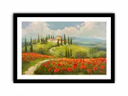 Field of Poppies Framed print Art Poster