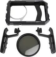 Handheld Smartphone Video Rig Hand Girp Stabilizer with Dual Handle, ND Filter, Telescopic Video Stabilizer Tripod Mount for Live Streaming, Vlogging, Portrait Recording, Action