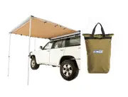 Adventure Kings Car Side Awning UPF50+ rated waterproof 2.5x2.5m bundle with Doona Pillow 400 gms Canvas Bag