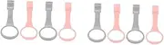 Happyyami 2sets Baby Safety Pull up Bar Crib Mobile Pull Rings Set for Standing Practice 4pcs*2