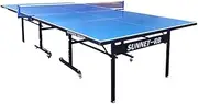 SUNNET Pro 600 Premium Aluminium Blue Outdoor Waterproof Foldable Solo Play Table Tennis Pingpong Table-Bats Balls Net