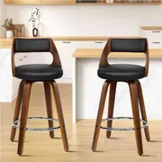2x ALFORDSON Bar Stools Eden Black