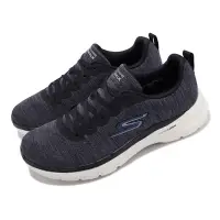 在飛比找Yahoo奇摩購物中心優惠-Skechers 慢跑鞋 Go Walk 6 男鞋 黑 藍 