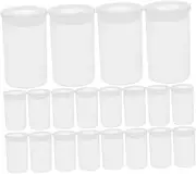 HOMSFOU 200pcs Film Box Small Accessories Holder Empty Storage Containers Art Beads Storage Keys Holder Coins Holder Film Storage Empty Canister Case Film Reel Transparent Plastic