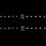 Sun Tracker Pontoon Boat Decal | Party Barge White Stickers (Pair)