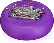 JEWEDECO Magnetic Needle Container with Cushion Capacity Sewing Pin Holder for Convenient Storage Easy Organization for Seamstress Crafting Projects