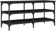 Shoe Bench for Entryway, 100x38.5x49 cm Engineered Wood Storage Bench, Space-Saving Organizer for Small Homes & Apartments, Sturdy & Stylish Black Shoe Rack