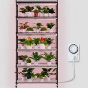 Plant Stand with Grow Light 6 Tiers 180W 180 cm Indoor Plant Grow Shelf