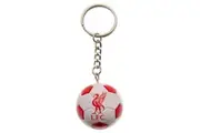Liverpool FC Crest Ball Keyring (Red/White) (One Size)