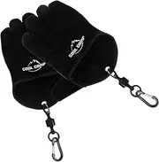 Kisangel 2pcs Fireproof Gloves for Outdoor Cooking Heat Resistant Easy Storage with Hanging Loop Non Slip Grip for Fishing and Grilling Durable Puncture Design