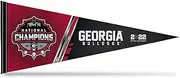 Rico Industries NCAA Georgia Bulldogs CFP College Football 2023 National Champions Soft Felt 12X30 Pennant W/Header Card 12" x 30" Felt Wall Décor Pennant - Great for Home/Bed Room/Man Cave Décor