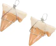 POPETPOP Realistic Shark Tooth Pendant Prehistoric Charm for Necklace Beach Accessories Shark Collection Jewelry