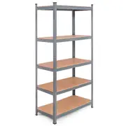 Giantex 1.8M 5-Tier Heavy Duty Warehouse Shelving Metal Garage Shelves Storage Rack Grey