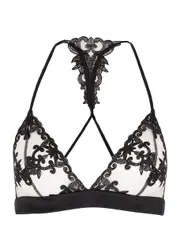Fleur OF England Onyx Satin Soft-cup bra - Black - L L