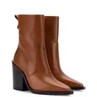 NEW $430 Larroudé James Pointed Toe Handmade Leather Boots Mocha Sold Out 8 or 9