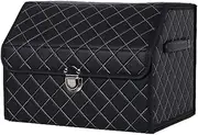 Car Trunk Organizer, Multifunction Folding Waterproof Car Trunk Organizer, Durable Car Trunk Storage Organizer, Travel Storage Accessories(Black)