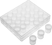 TEHAUX 30pcs High Transparency Plastic Bottles Cylindrical Sealed Storage Containers for Organizing Medicine Cosmetics and Small Items Versatile Craft Storage Box