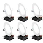 Paquete de 6 luces de techo empotrables LED ultrafinas de 6 pulgadas 4000K