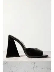 [The Attico] The Attico - Devon Patent-leather Mules - Black - IT37 IT 37 Black