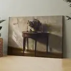 Moody Interior Still Life Painting Neutral Decor Canvas Wall Art Print