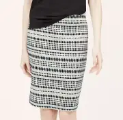 NWT Ann Taylor LOFT Jacquard Cotton Blend Pencil Skirt Size 6P