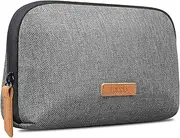 Lacdo Electronic Organizer Travel Cable Organizer Bag Pouch Case Tech Electronic Accessories Case Portable Charger Case for Cable, Cords, MacBook Laptop Charger, Mouse, Power Adapter, Power Bank, Gray